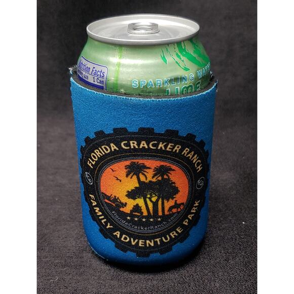 Florida Cracker Ranch Family Adventure Park Ada Strong Blue Can Cooler Koozie - Picture 3 of 6